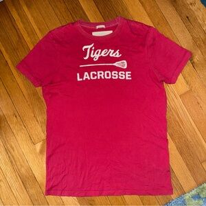 Abercrombie & Fitch Red Lacrosse Tee Vintage